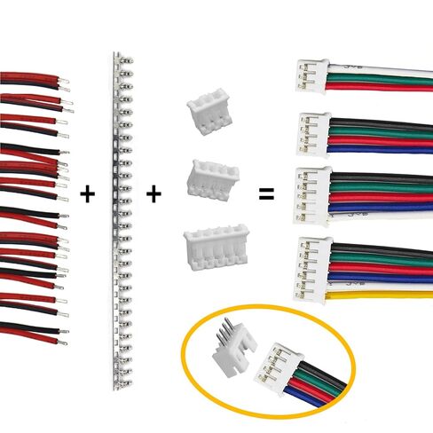 1120PCS jst PH Connector Kit 2,3,4,5,6 pin Connector Straight Male/Female Adapters & Crimp Terminals Circuit Board connectors for Arduino, DIY Electronics & Home Use in Saudi Arabia