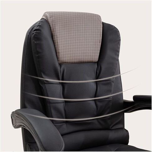 Thick Upholstered Kitchen Chairs Black Chair Office Home Computer Fixed Arm Swivel in Saudi Arabia