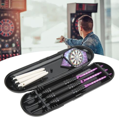 مجموعة النصائح المعدنية VBESTLIFE DARTS ، 3pcs السهام الاحترافية من الفولاذ المقاوم للصدأ السهام مع ذيول مهاوي وحالة التخزين التي تناسب المبتدئين المحترفين جميع المستويات in Saudi Arabia