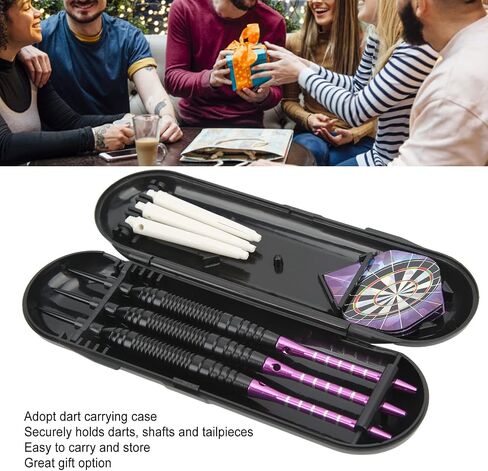 مجموعة النصائح المعدنية VBESTLIFE DARTS ، 3pcs السهام الاحترافية من الفولاذ المقاوم للصدأ السهام مع ذيول مهاوي وحالة التخزين التي تناسب المبتدئين المحترفين جميع المستويات in Saudi Arabia