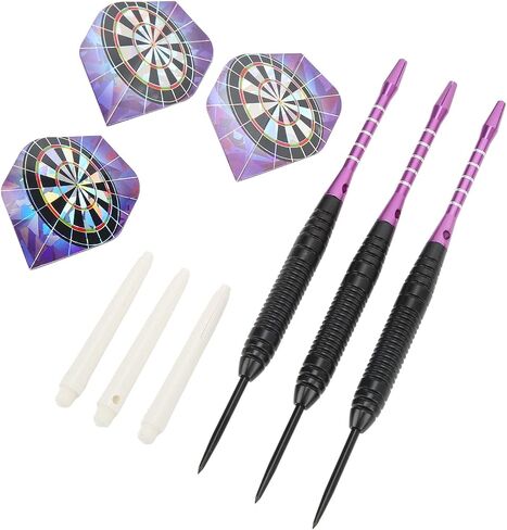 مجموعة النصائح المعدنية VBESTLIFE DARTS ، 3pcs السهام الاحترافية من الفولاذ المقاوم للصدأ السهام مع ذيول مهاوي وحالة التخزين التي تناسب المبتدئين المحترفين جميع المستويات in Saudi Arabia