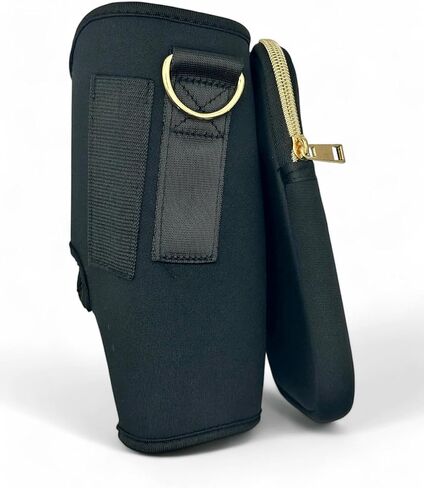 حامل البهلوان المعزول من Buc-ee ، حاملة أسود كروس مع جيوب سحاب ، أجهزة ذهبية in Saudi Arabia