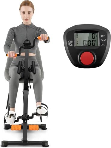 تدريبات Pedal Gymax للدراجة لكبار السن ، وآلة الساق الذراع اليدوية ولياقة الركبة مع التدليك ، ومراقبة LCD ، والارتفاع القابل للتعديل والطول للكلية ، ومعدات التمرين المنزلي للمسنين in Saudi Arabia
