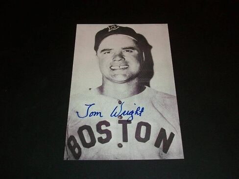 Sox Tom Wright Auto Signed Vintage 4x6 Card JSA C - Autographed Baseball Cards in Saudi Arabia