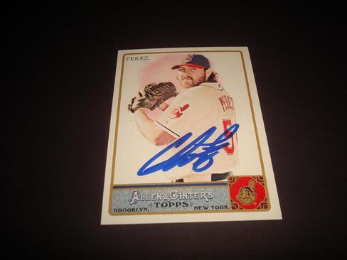 Chris Perez Indians 2011 Allen & Ginter #71 تم توقيعه على التوقيع الأصيل 920 - بطاقات البيسبول الموقعة MLB in Saudi Arabia
