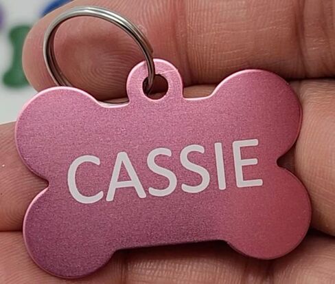 Dr. Fremont's Custom Pet ID Tag | Large, Round, Anodized Aluminum | Many Colors & Shapes | Strong, Durable, Made in USA in Saudi Arabia