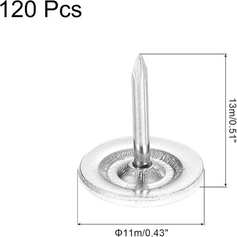 UXCELL 120PCS TOPHOLSTERY TOGS ، 11mmx13mm رأس مسطح الأثاث الأظافر الإبهام لأرائك الأثاث ، الأسود in Saudi Arabia