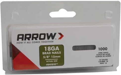 Arrow Fastener BN1810CS 5/8" 15mm 18 Gauge Brown Brad Nails 1000 Count in Saudi Arabia