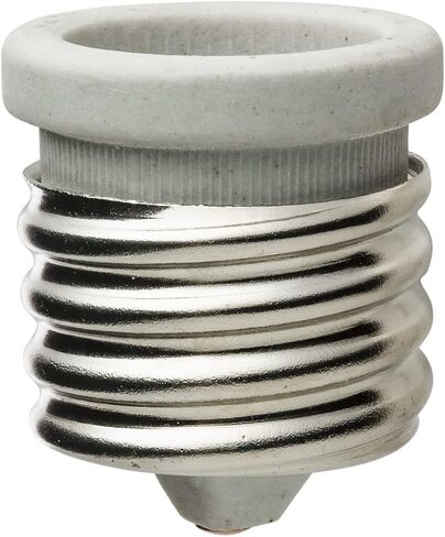Sunlite 40843 E129 Medium Base (E26) to Mogul Base Socket Adapter (E39), Ceramic and Metal Construction, Use with Incandescent and Fluorescent Bulbs, Easy to Install, UL Listed, 6-Pack in Saudi Arabia