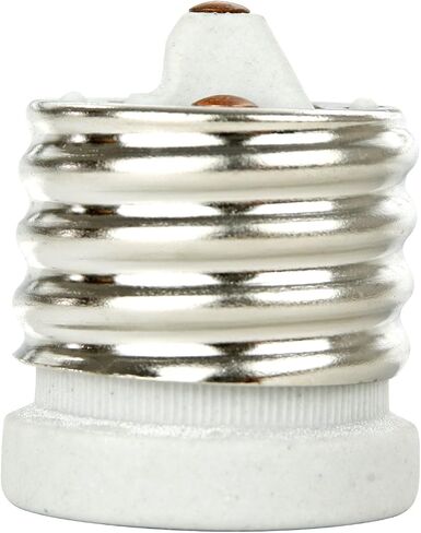 Sunlite 40843 E129 Medium Base (E26) to Mogul Base Socket Adapter (E39), Ceramic and Metal Construction, Use with Incandescent and Fluorescent Bulbs, Easy to Install, UL Listed, 6-Pack in Saudi Arabia