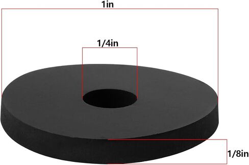 25pcs Rubber Flat Washers 1/4" ID x 1" OD x 1/8" Thickness EPDM Rubber Washers for Automotive Construction Electronics Marine Plumbing in Saudi Arabia