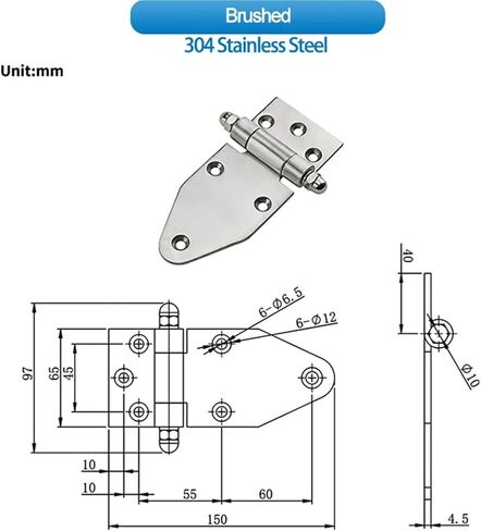 أواني المطبخ من الفولاذ المقاوم للصدأ مفصلات 1pcs in Kuwait