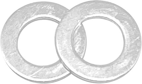 100 PCS M12 الغسالة المسطحة من الألومنيوم ، حشيات مكونات استنزاف الزيت ، للاطلاع على مسامير الإكسسوارات إصلاح آلات البراغي (12 × 18 × 1.5 مم) in Saudi Arabia