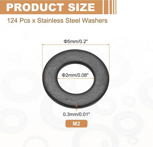 PATIKIL 9PCS M20 Stainless Steel Washers, M20x30x1mm Flat Washers Metal Crush Washer Metric Sealing Washers Assortment Kit 304 Stainless Steel Gasket Ring for Screws Bolts Automotive in Saudi Arabia