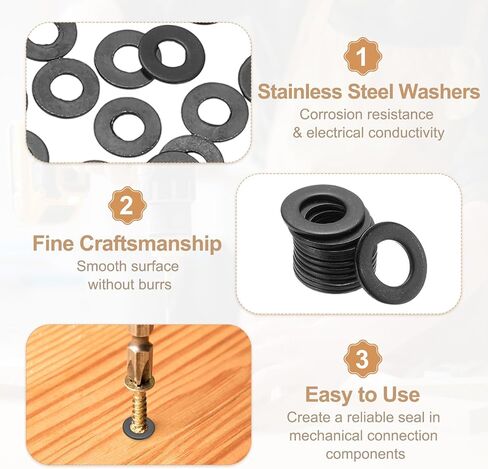 PATIKIL 9PCS M20 Stainless Steel Washers, M20x30x1mm Flat Washers Metal Crush Washer Metric Sealing Washers Assortment Kit 304 Stainless Steel Gasket Ring for Screws Bolts Automotive in Saudi Arabia