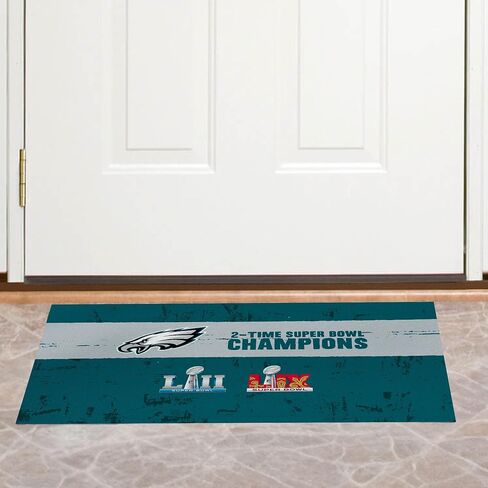 Northwest NFL Philadelphia Eagles 2025 Super Bowl Lix Multi Champ Tradition سجادة قابلة للغسل 20 × 32 بوصة in Saudi Arabia