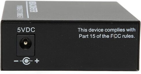 Fiber Ethernet Media Converter 10M 100M RJ45 Port to 100Base Multimode Fiber Media Converter with LED Indicators for Networking Professionals, Metal Black (US Plug) in Saudi Arabia