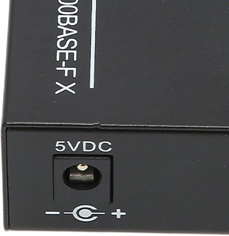 Fiber Ethernet Media Converter 10M 100M RJ45 Port to 100Base Multimode Fiber Media Converter with LED Indicators for Networking Professionals, Metal Black (US Plug) in Saudi Arabia