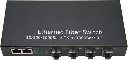 Ethernet Fiber Transceiver Full and Half Duplex Adaptive Supports QoS for Efficient Network Operation Plug and Play for Home Use Metal (US Plug) in Saudi Arabia