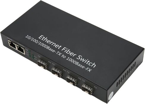 Ethernet Fiber Transceiver Full and Half Duplex Adaptive Supports QoS for Efficient Network Operation Plug and Play for Home Use Metal (US Plug) in Saudi Arabia