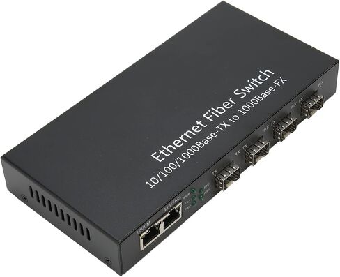 Ethernet Fiber Transceiver Full and Half Duplex Adaptive Supports QoS for Efficient Network Operation Plug and Play for Home Use Metal (US Plug) in Saudi Arabia