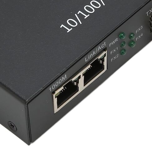 Ethernet Fiber Transceiver Full and Half Duplex Adaptive Supports QoS for Efficient Network Operation Plug and Play for Home Use Metal (US Plug) in Saudi Arabia