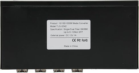 Ethernet Fiber Transceiver Full and Half Duplex Adaptive Supports QoS for Efficient Network Operation Plug and Play for Home Use Metal (US Plug) in Saudi Arabia