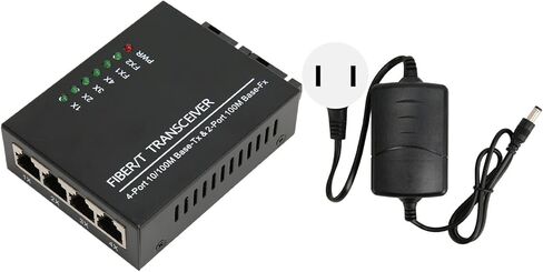 جهاز إرسال الألياف المدمج Keenso مع منفذ SC لتمديد شبكة Ethernet السريع ، والتوصيل والتشغيل ، ومؤشر LED لمراقبة الشبكة ، والمواد المعدنية (قابس الولايات المتحدة) in Saudi Arabia