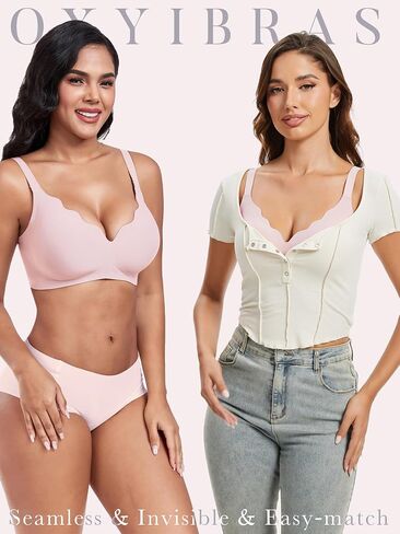 Plunge Bras for Women No Underwire Wireless Deep V Bralettes Soft T Shirt Sleep Bra with Bra Extenders Black S in Saudi Arabia