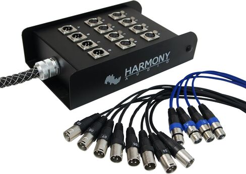 Harmony Audio HA-SB1250 Pro Stage XLR Snake Cable Box 12 Channel - 50 Feet (8 Send, 4 Returns) in Saudi Arabia