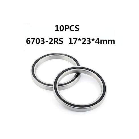 10pcs ABEC-5 6703-2RS 6703RS 6703 2RS ​​RS 17X23X4 MM Ultra-Thin Rubber Seal Deep Groove Ball (ABEC 3) in Kuwait