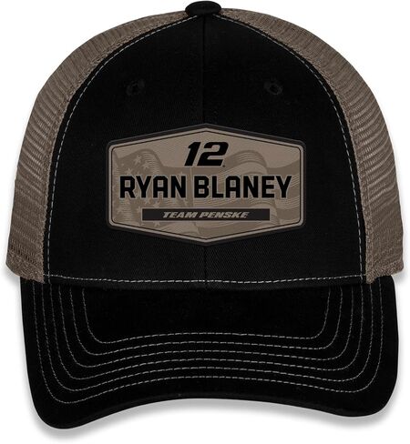 Ryan Blaney #12 NASCAR 2025 Adult Flag Patriotic Patch Mesh Snapback Hat Black in Saudi Arabia