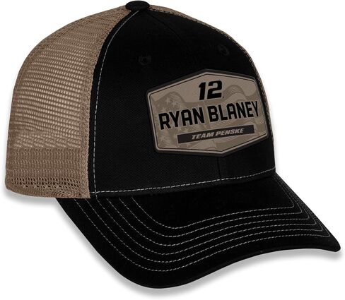 Ryan Blaney #12 NASCAR 2025 Adult Flag Patriotic Patch Mesh Snapback Hat Black in Saudi Arabia