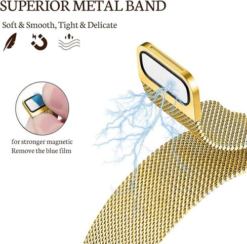 Hopply X-Shape Band Compatible with Fitbit Charge 6/Charge 5 Bands for Wmen Men, Stainless Steel Metal Mesh Milanese Loop Adjustable Strap Replacement for Fitbit Charge 6/Charge 5 Advanced Fitness & Health Trackers in Kuwait