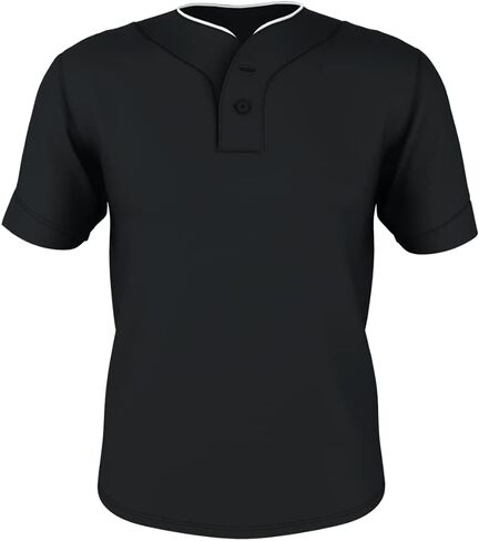 Alleson Athletic 52MTHJ - Two Button Mesh Baseb - XL - BK/WH in Saudi Arabia
