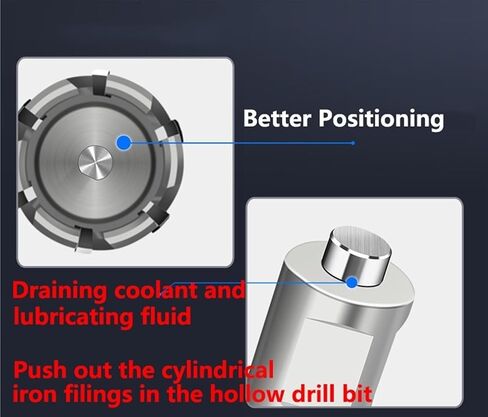 Annular Cutter Pin Center Positioning Rod Ejector Pin Center Rod Hollow Drill Steel Plate Drill Bit 1Pcs(6.34x102mm) in Saudi Arabia