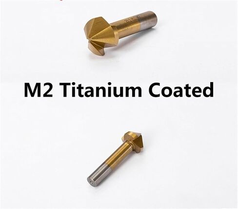 Chamfer Countersink Drill Bits 6.3-40mm 3 Flutes 90 Degree 1Pcs(M2 Titanium Coated,40mm) in Saudi Arabia