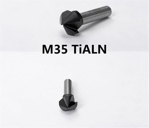 Chamfer Countersink Drill Bits 6.3-40mm 3 Flutes 90 Degree 1Pcs(M2 Titanium Coated,40mm) in Saudi Arabia