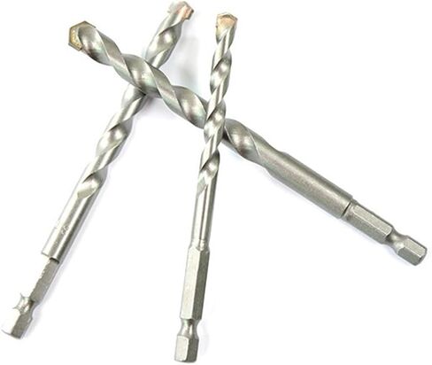 Masonry Drill Bits Tungsten Carbide Tipped Concrete Brick Stone Drilling Set Size 4/5/6/8/10mm Quick Change Hex Shank(5mm(1PC)) in Saudi Arabia