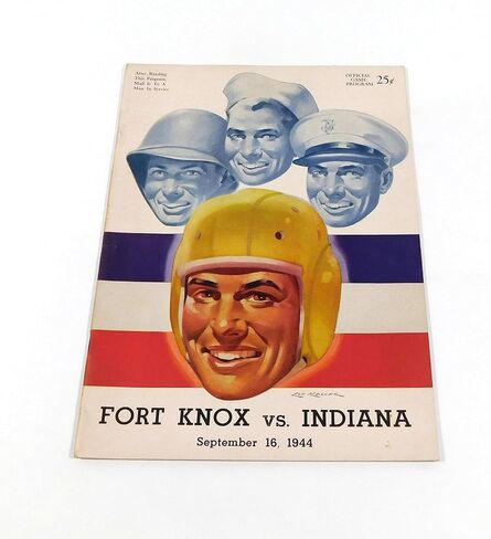 1944 Fort Knox at Indiana College Football Program 9-16-44 - College Programs in Saudi Arabia