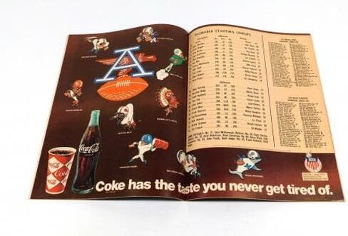 1967 لوس أنجلوس رامس في برنامج San Diego Chargers AFL لكرة القدم 8-27-67-برامج اتحاد كرة القدم الأميركي in Saudi Arabia
