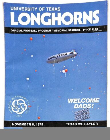 1975 Baylor Bears @ Texas Longhorns 11/8/75 Football Program 93098 - College Programs in Saudi Arabia