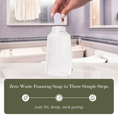Foaming Hand Soap Refills Tablets – 10 Count | Moisturizing Hand Soap Foam Refill for Kitchen and Bathroom | Easy to Use, Soft & Fluffy Foam, Hand Wash Refill for Dispensers (Vanilla) in Saudi Arabia