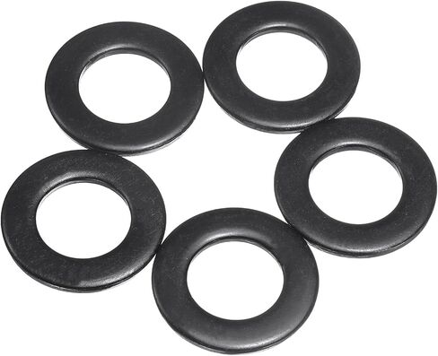 UXCELL 5 PCS M20 غسالات مسطحة من الفولاذ المقاوم للصدأ ، معرف 21 مم × 37 مم OD X 3MM غسالات معدنية سوداء سوداء للزنك للبراغي والمسامير in Saudi Arabia