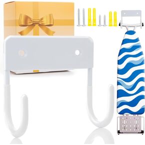 Ironing Board Holder Wall Mount, 5-Inch Wall Mount Ironing Board Hanger, Metal Holder for Laundry Room, Space-Saving & Easy Install,Black in Saudi Arabia