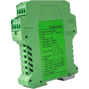 DC24V Signal Isolator 4-20mA 0-10mA 0-20mA 0-10V 0-5V 1-5V Analog Signal Isolator 1 in 1 Out DC Current Voltage Signal Converter(0-5V_Output 0-10V) in Saudi Arabia