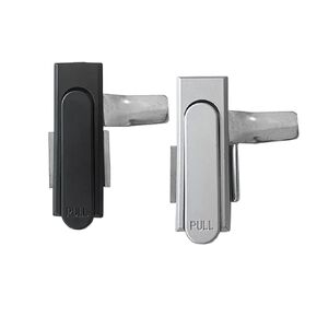 Cabinet Door Lock Zinc Alloy Plane Lock Fire Box Lock Black Electric Box Latch Flat Locks MS717-1 1Pcs(Silver-Zinc Alloy) in Saudi Arabia