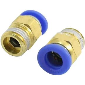 2pcs 1/4"PT Male Thread To 8mm Air Pneumatic Pipe Quick Joint Coupler in Kuwait