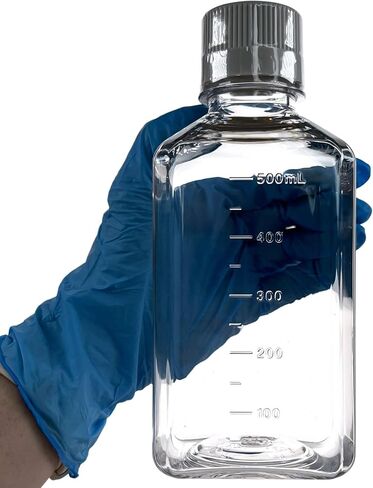 EISCO-حزمة من 24 ، 500 مل من زجاجات الوسائط PETG مع أغطية HDPE ، غير ستيري ، مربعة ، مقاومة للتسرب ، واضحة للعبث ، ومختبر ، مثالية للكواشف المختبرية ، المخازن المؤقتة ومعالجة الأدوية الحيوية in Kuwait