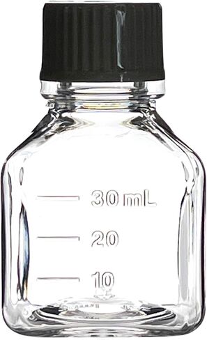 EISCO-حزمة من 24 ، 500 مل من زجاجات الوسائط PETG مع أغطية HDPE ، غير ستيري ، مربعة ، مقاومة للتسرب ، واضحة للعبث ، ومختبر ، مثالية للكواشف المختبرية ، المخازن المؤقتة ومعالجة الأدوية الحيوية in Kuwait